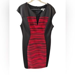 Dressbarn Elegant Black Dress with Red Accents